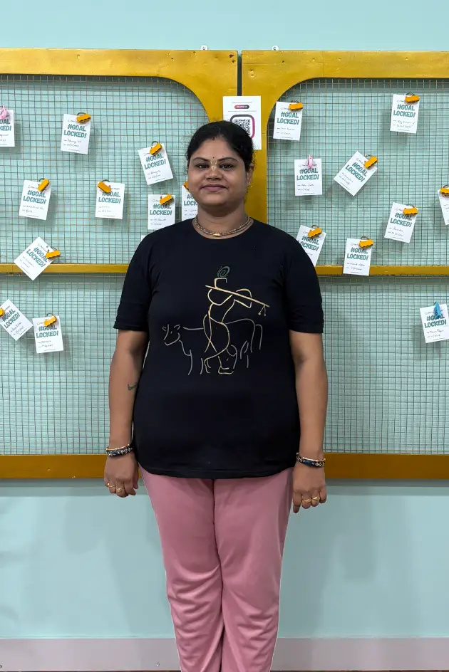 Santoshi R. before transformation